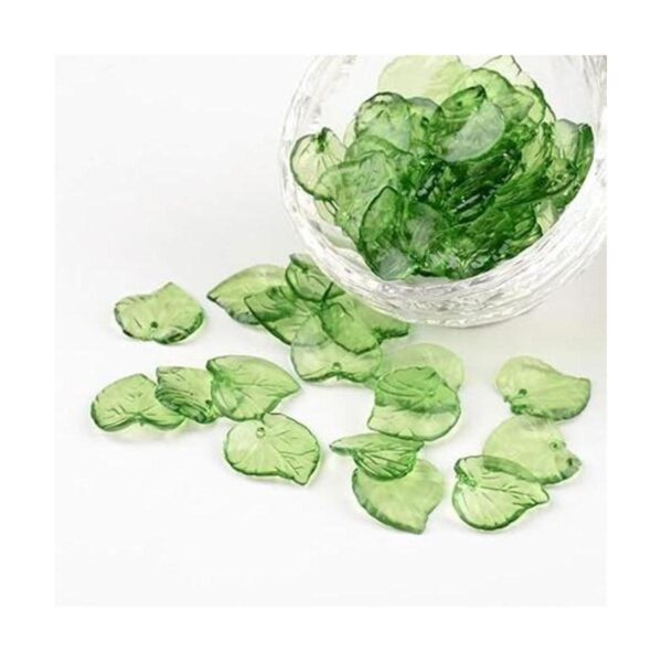 Garneck 200 colgantes de hojas acrílicas verdes