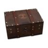 Gbrand Caja de madera y cuero de 8.3 pulgadas con forro de