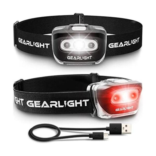 GearLight Linterna de faros delanteros recargable por USB_1