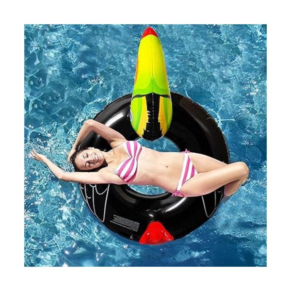 Geefuun Anillo inflable de tucán tropical flotador para_2