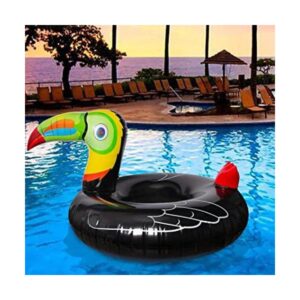 Geefuun Anillo inflable de tucán tropical flotador para_1