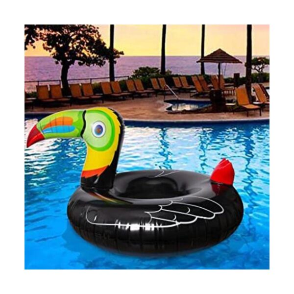 Geefuun Anillo inflable de tucán tropical flotador para_1