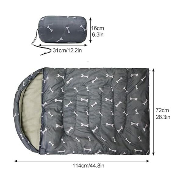 GeerDuo Dog Sleeping Bag Waterproof Warm Packable Dog Bed_2