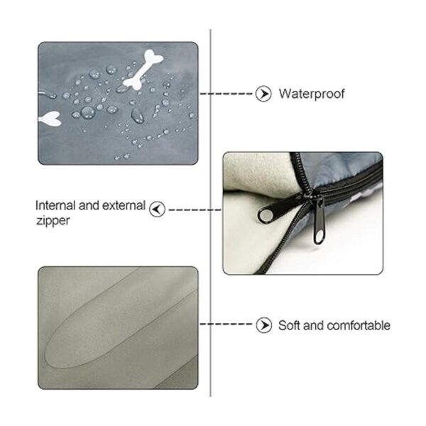 GeerDuo Dog Sleeping Bag Waterproof Warm Packable Dog Bed_5
