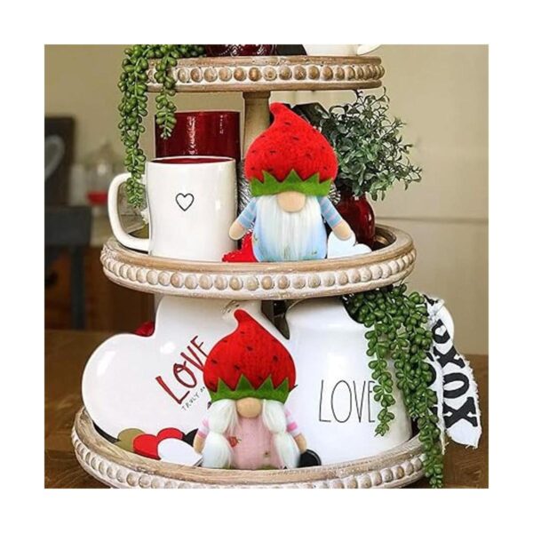Gehydy Juego de 2 gnomos de fresa decoración de fresa