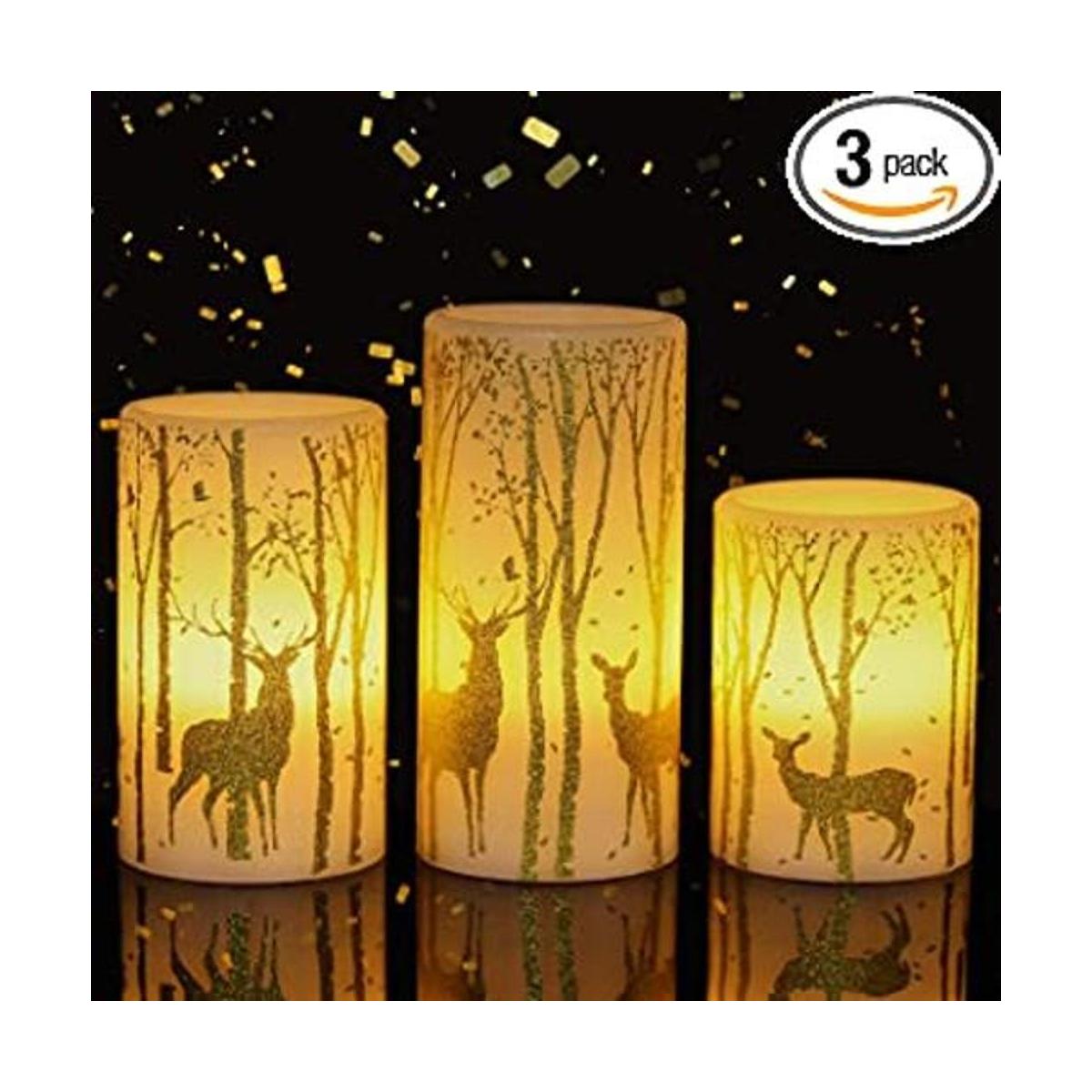 GenSwin Velas parpadeantes sin llama que funcionan con