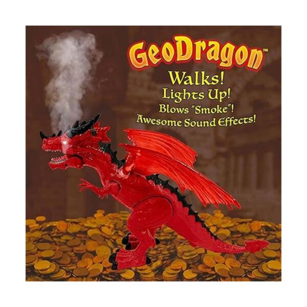 GeoDragon Red Firestorm Juguete de dragón de pie que_4