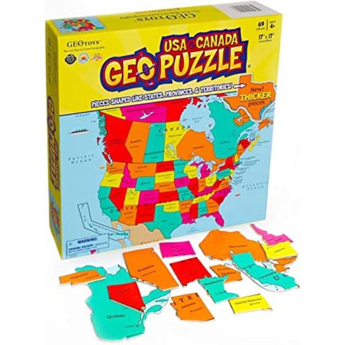 GeoToys GeoPuzzle USA y Canadá Juguetes educativos para