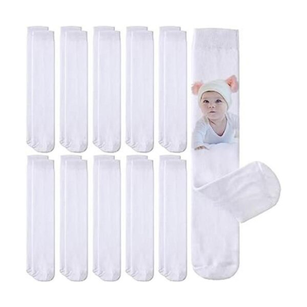 Geyoga 12 pares de calcetines de sublimación blancos en