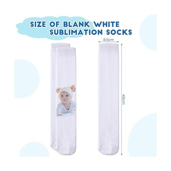 Geyoga 12 pares de calcetines de sublimación blancos en