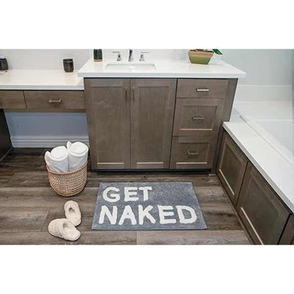 Get Naked Alfombra de baño gris Get Naked Juego de_2
