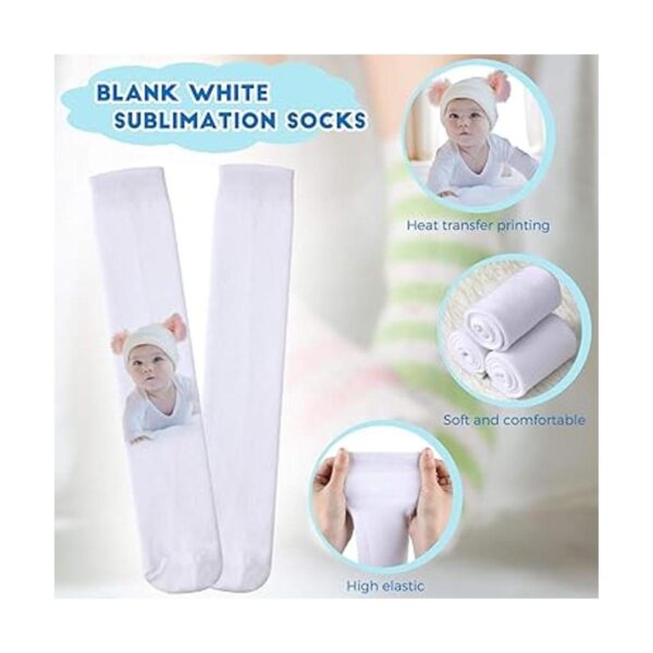 Geyoga 12 pares de calcetines de sublimación blancos en