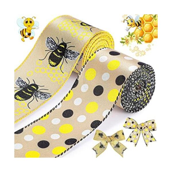 Giexie 2 rollos de cinta de arpillera de abeja de miel 2