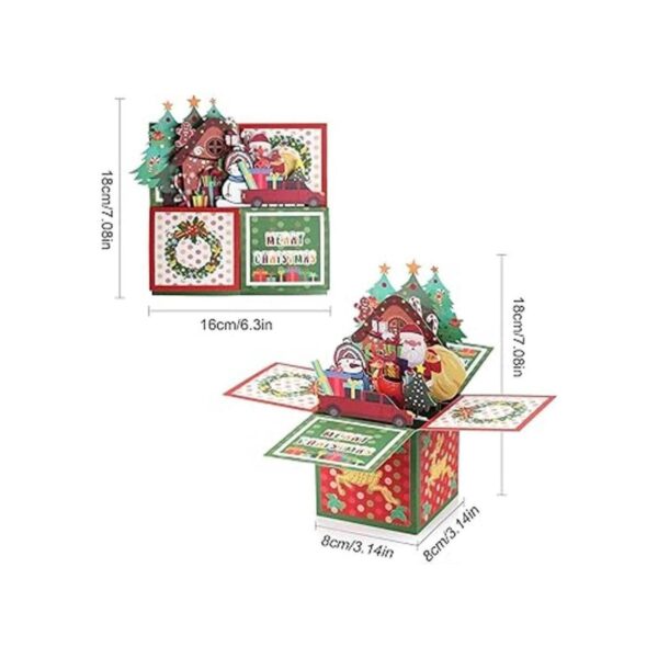 Giiffu Tarjetas de Navidad emergentes en 3D notas de_2