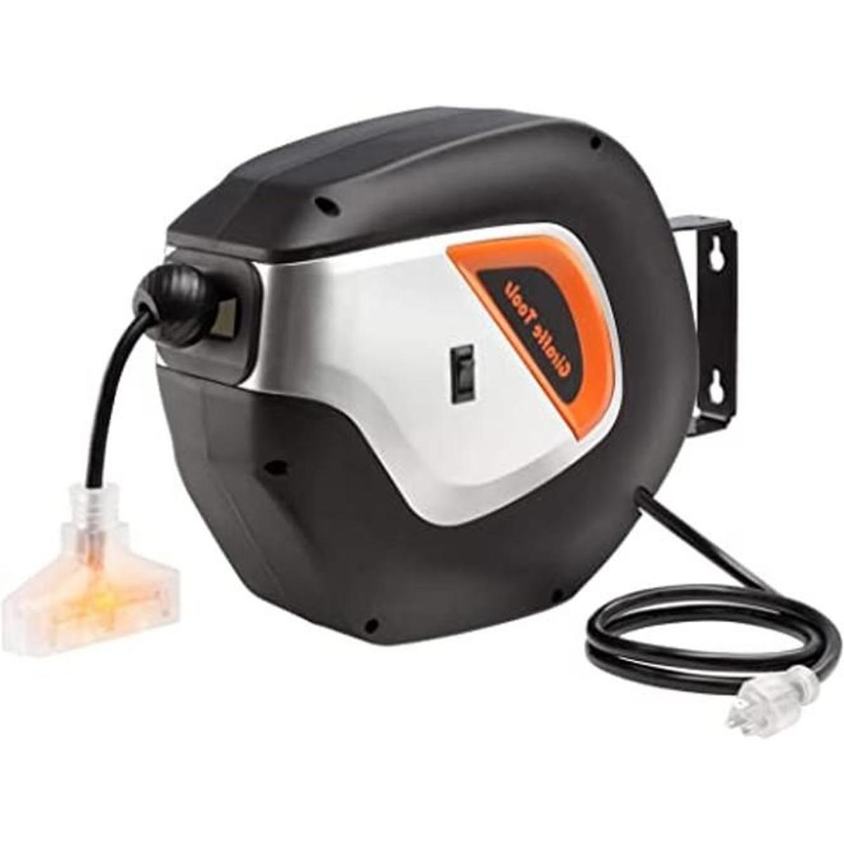 Giraffe Tools Carrete de cable de alimentación retráctil