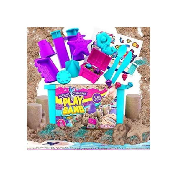GirlZone Mermaid Treasures Play Sand Set de juego_1