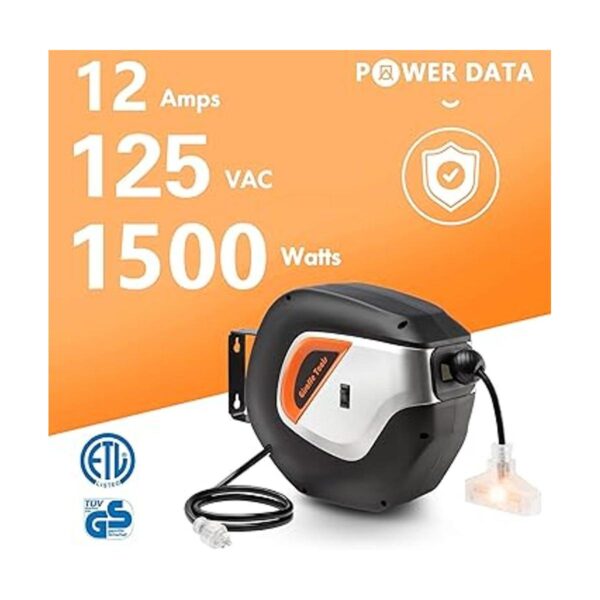 Giraffe Tools Carrete de cable de alimentación retráctil