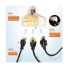 Giraffe Tools Carrete de cable de alimentación retráctil