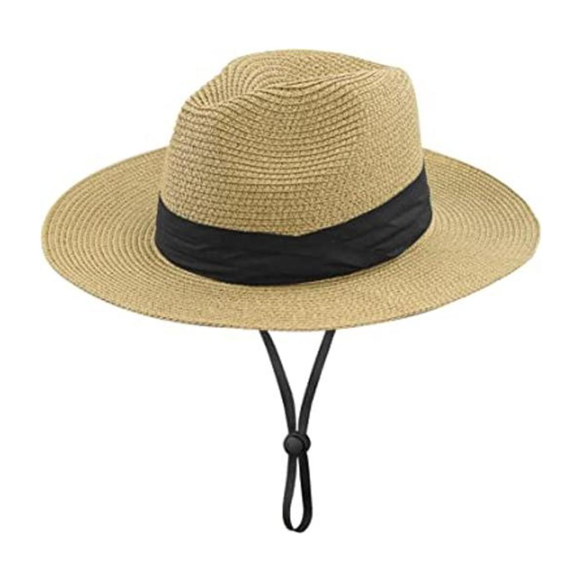 Girls Panama WideBrim Floppy Straw SunHat Roll up Foldable
