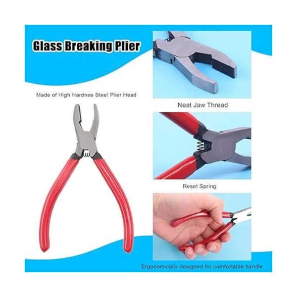 Glarks Juego de 4 alicates de cristal resistentes para