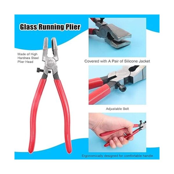 Glarks Juego de 4 alicates de cristal resistentes para