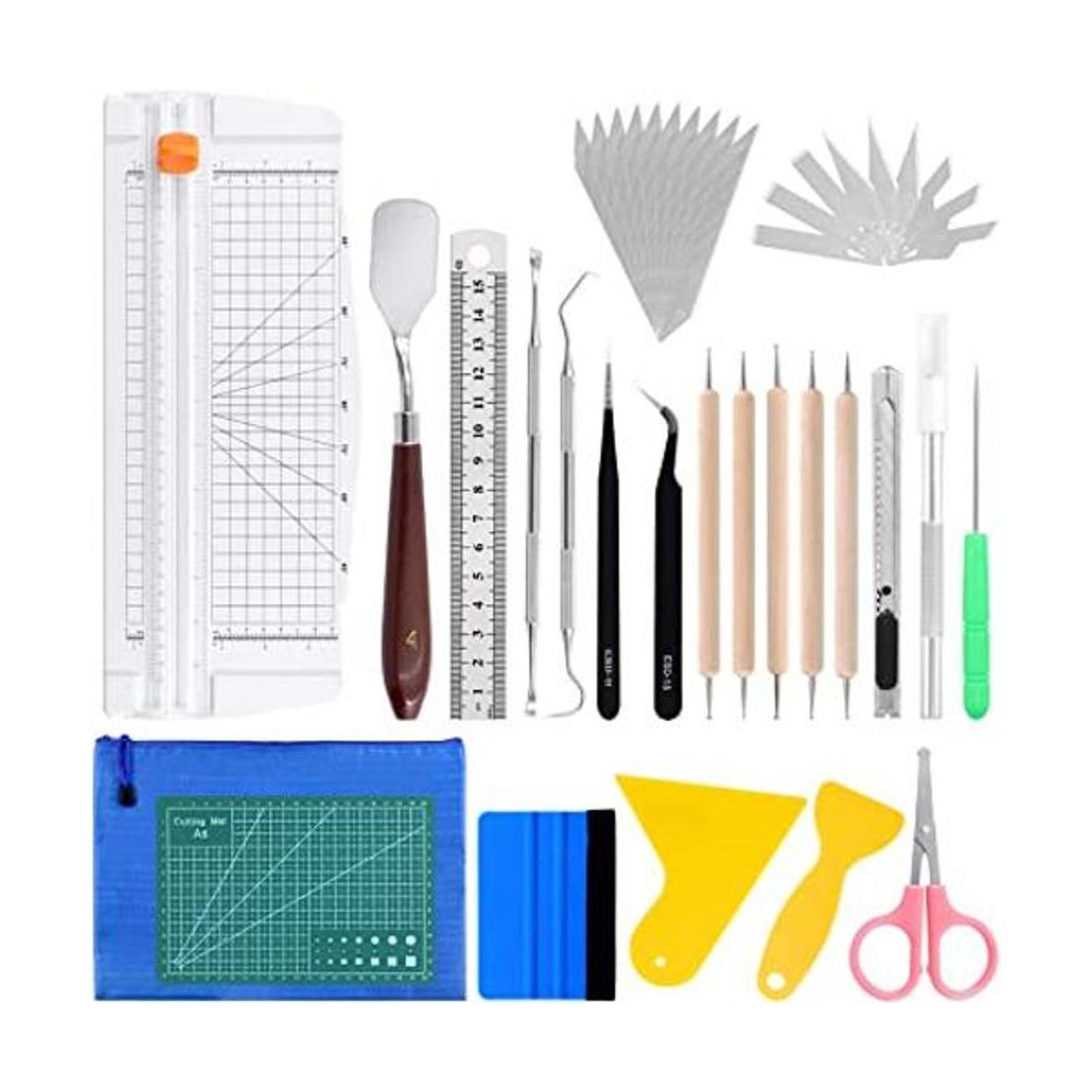 Glarks Kit de 31 herramientas de deshierbe para vinilo