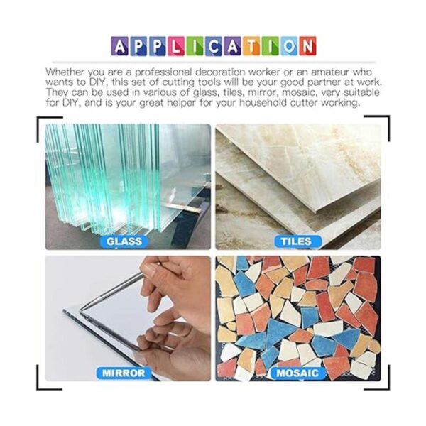 Glarks Juego de 4 alicates de cristal resistentes para