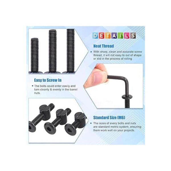 Glarks Kit de repuesto de 141 tornillos para cuna de bebé