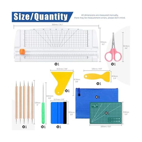 Glarks Kit de 31 herramientas de deshierbe para vinilo