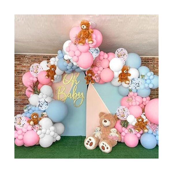 Globos de color rosa y azul para revelación de género_6
