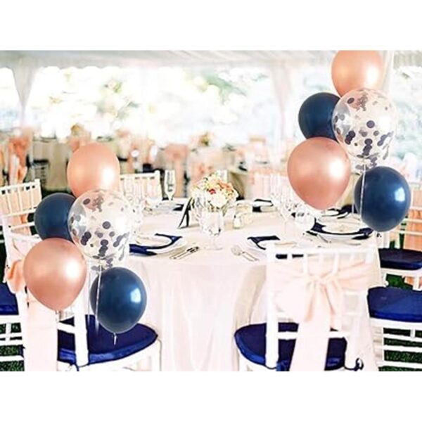 Globos de confeti azul marino y oro rosa 20 unidades para_5
