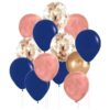 Globos de confeti azul marino y oro rosa 20 unidades para_1