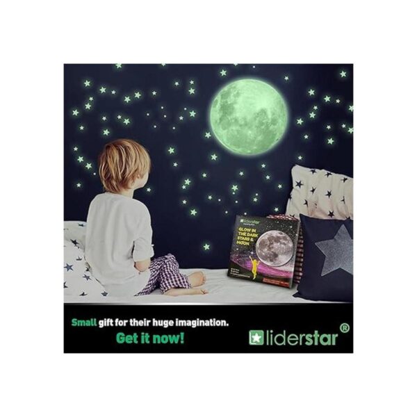 Glow In The Dark Calcomanías para pared de estrellas y_6