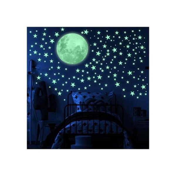 Glow In The Dark Calcomanías para pared de estrellas y_1
