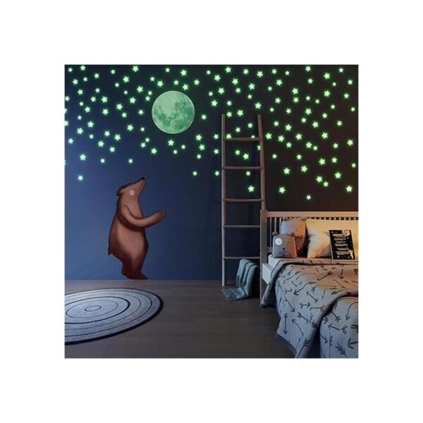 Glow In The Dark Calcomanías para pared de estrellas y_4