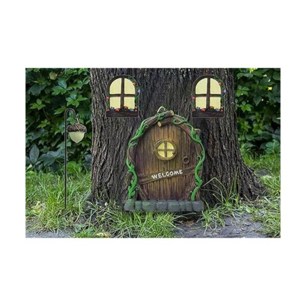 Gnomo de hadas en miniatura para el hogar y puerta de_6