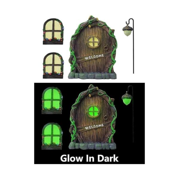 Gnomo de hadas en miniatura para el hogar y puerta de_4