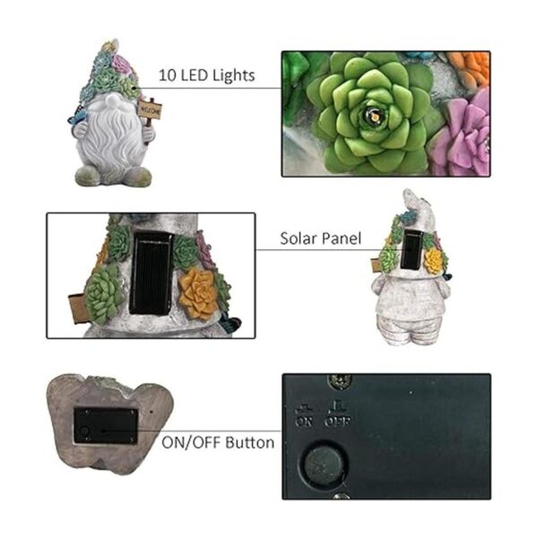 Gnomo Estatuas de jardín para decoración al aire libre_3