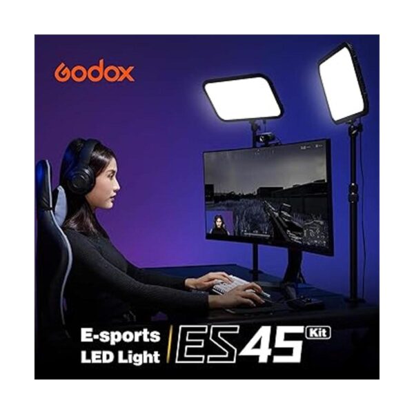 Godox Luz clave ES45 luz de video LED con soporte de_2