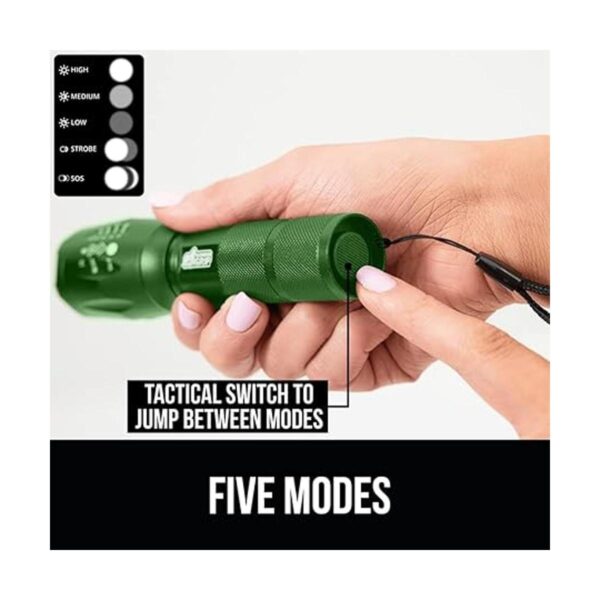 Gorilla Grip Paquete de 2 linternas tácticas LED de mano_3