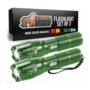 Gorilla Grip Paquete de 2 linternas tácticas LED de mano_1