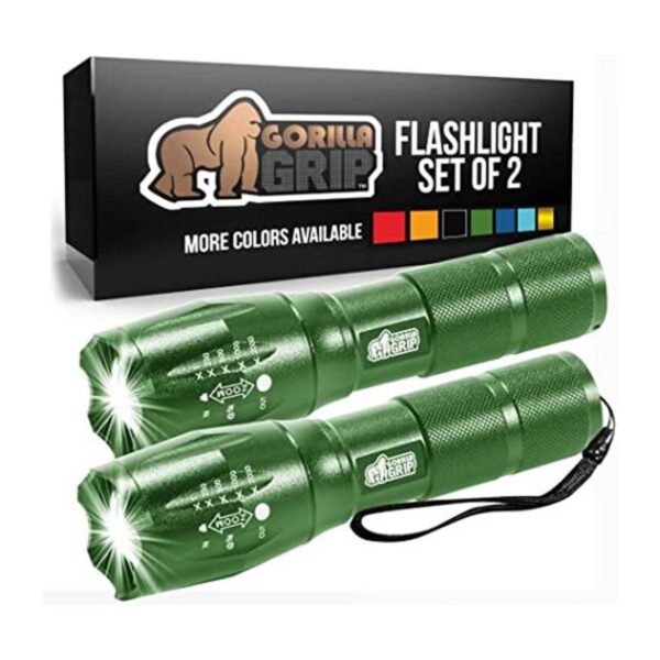 Gorilla Grip Paquete de 2 linternas tácticas LED de mano_1