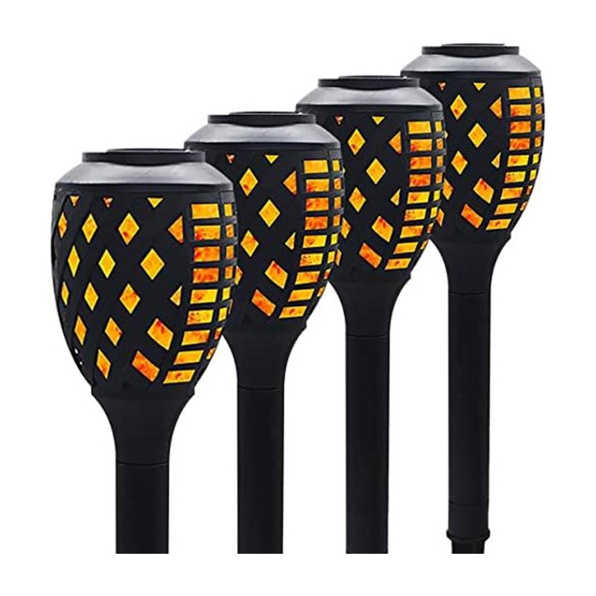 HDGreen Linternas Tiki de luz solar LED con iluminación de