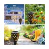 HDGreen Linternas Tiki de luz solar LED con iluminación de