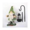HDNICEZM Estatua de gnomo de jardín flocado gnomo grande_6