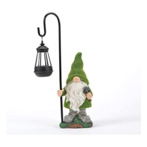 HDNICEZM Estatua de gnomo de jardín flocado gnomo grande_1