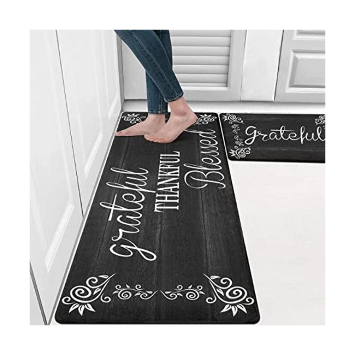 HEBE Juego de 2 alfombras de cocina antifatiga
