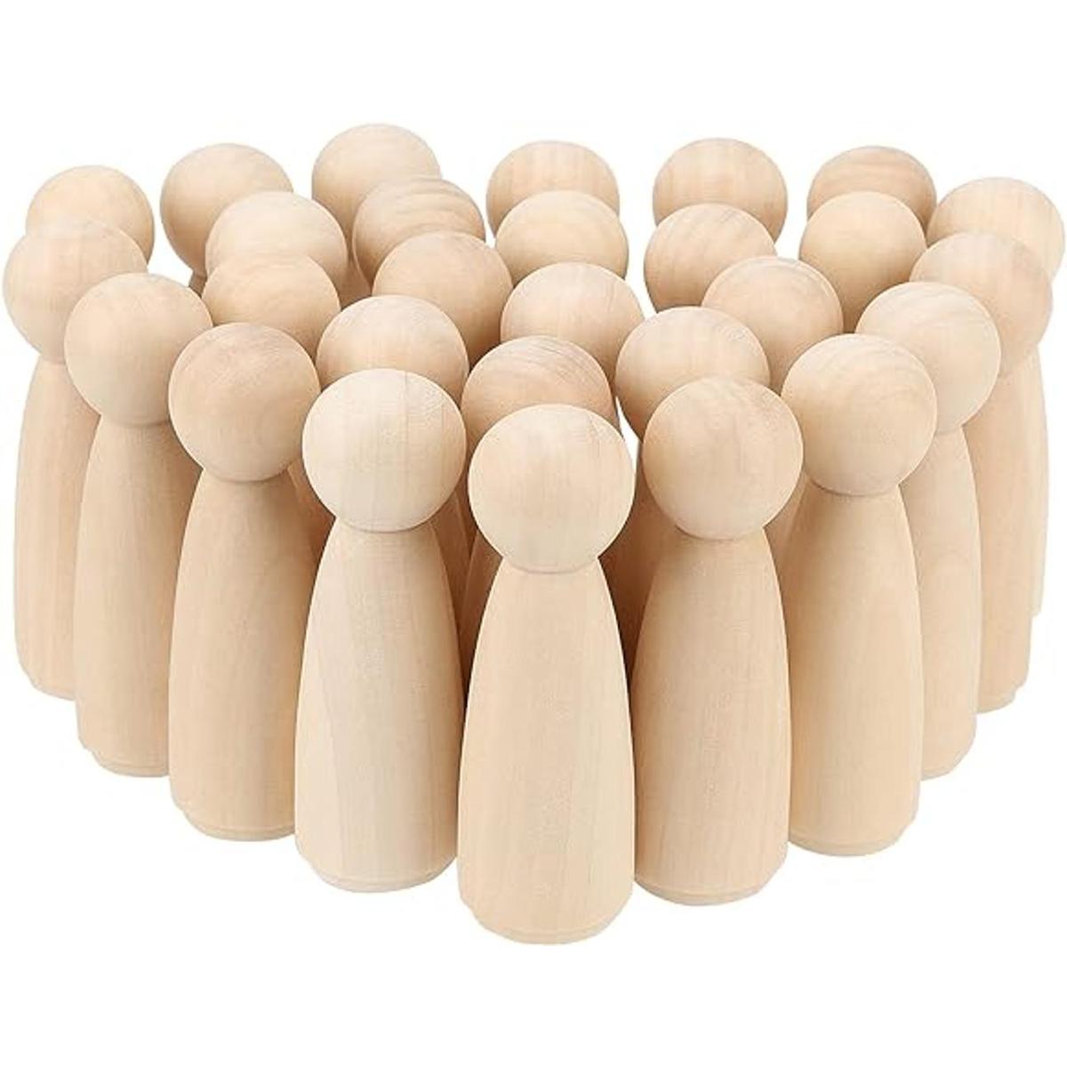 HEIHAK 30 muñecas de madera sin terminar de 312 pulgadas
