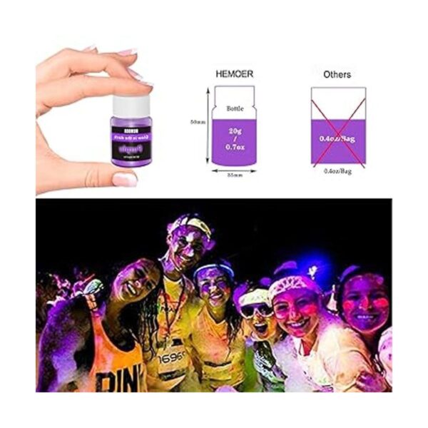 HEMOER 12 colores brillan en la oscuridad pigmento en