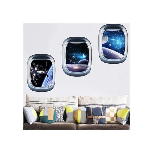 HERRA Adhesivo de pared 3D Planeta Universo Galaxia